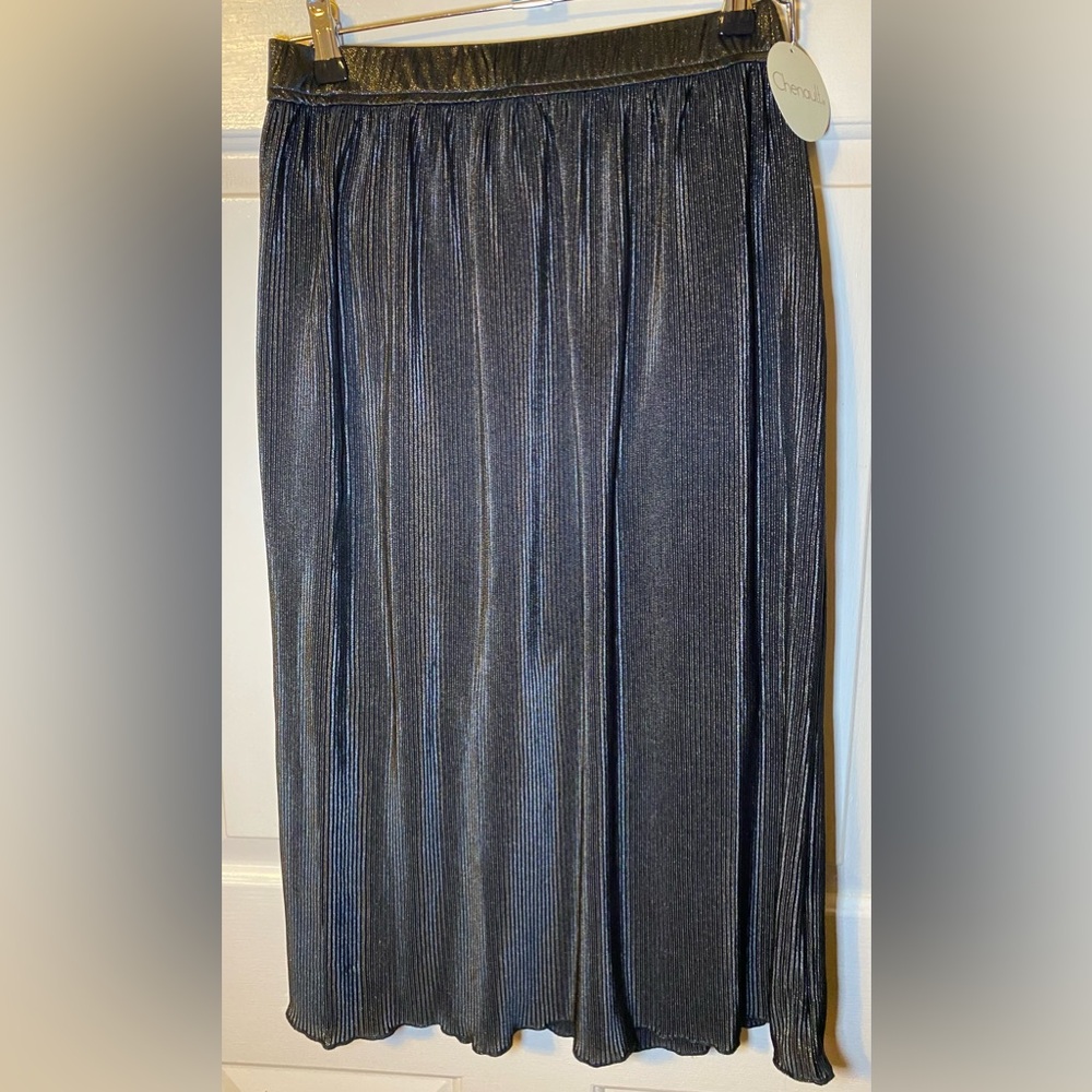 Womens Foiled Pull On‎ A-Line Skirt, M
